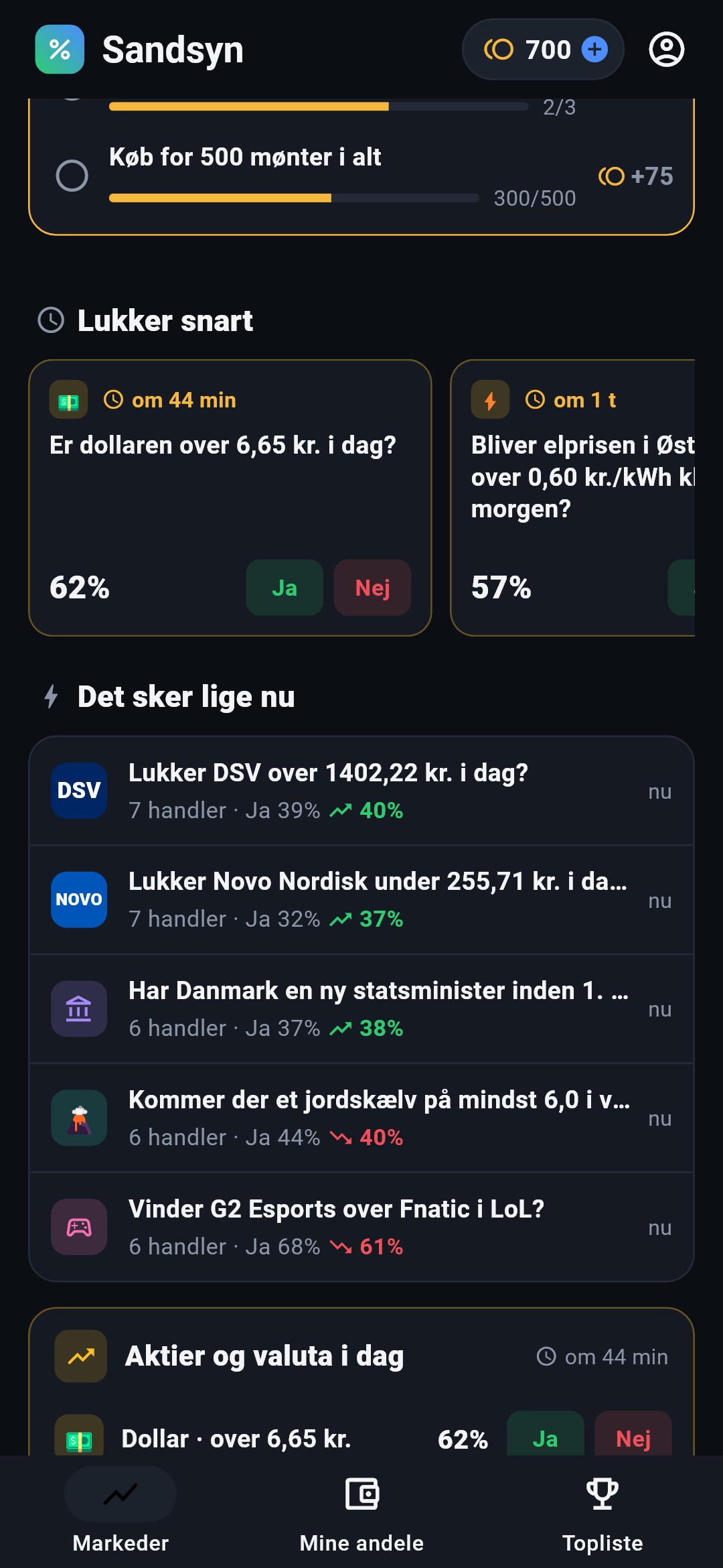 Det sker lige nu