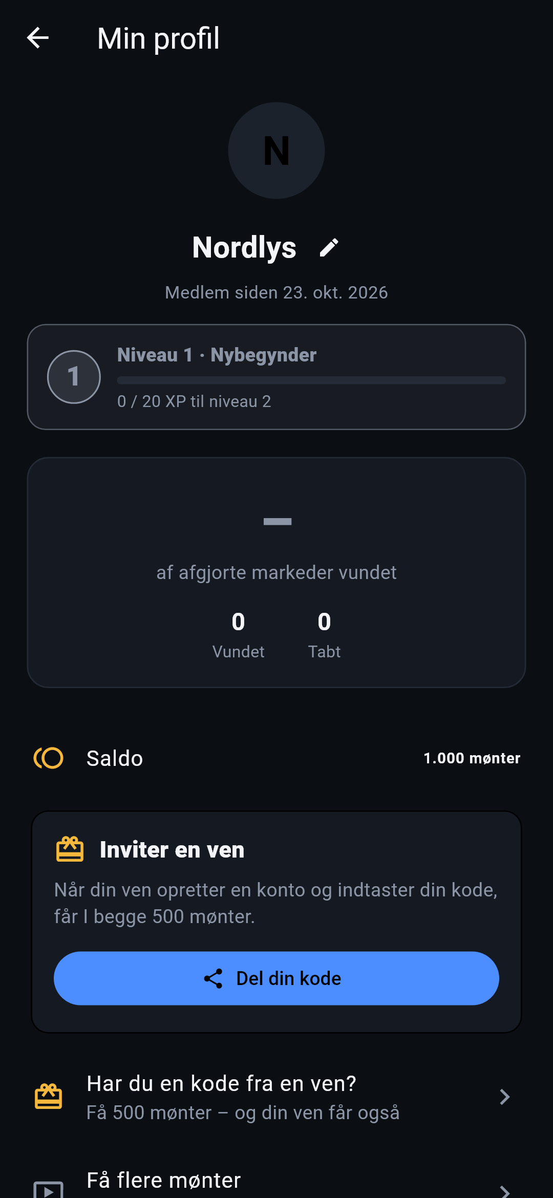 Profil med niveau