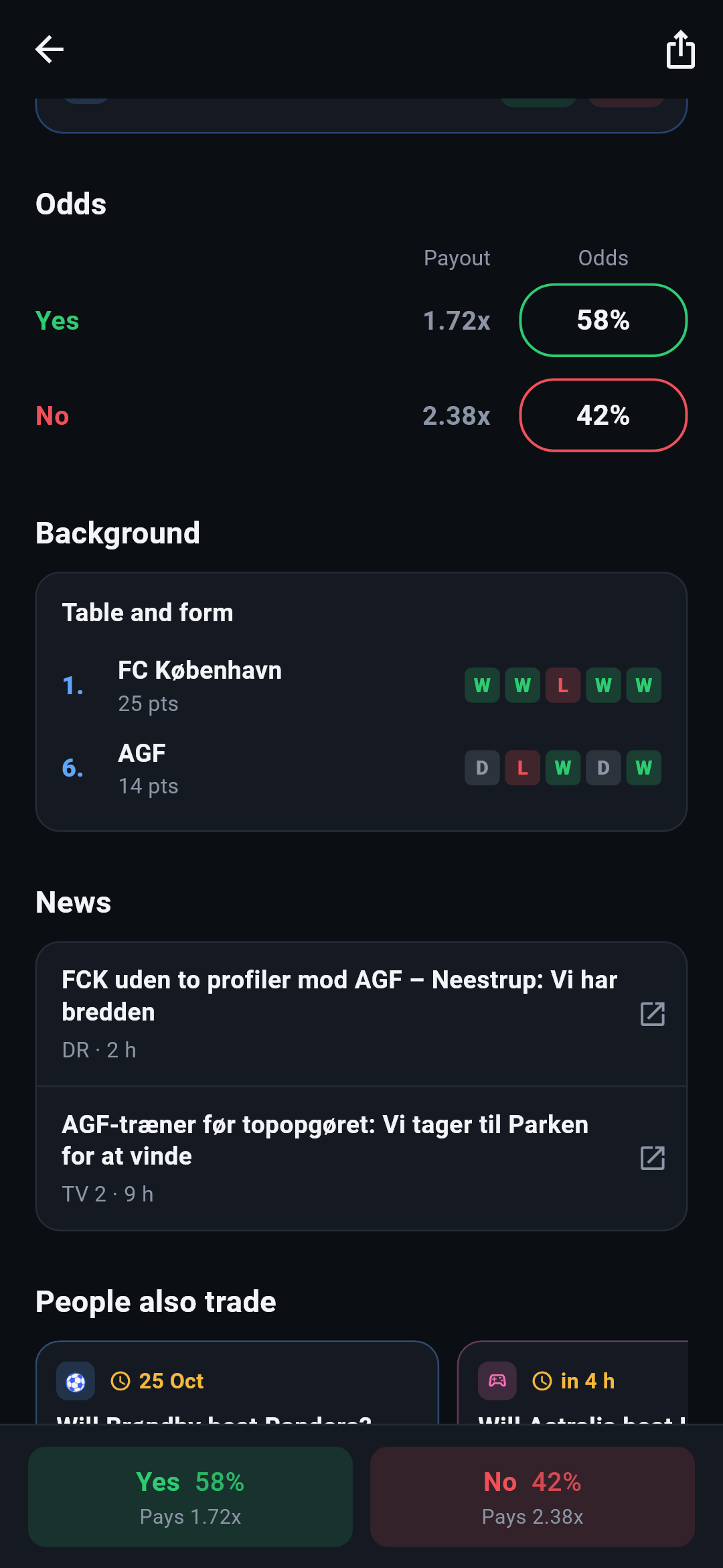 Background, table and news on a market